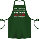 I Dont Mean to Be but Im an Archer Archery Cotton Apron 100% Organic Forest Green