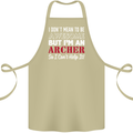 I Dont Mean to Be but Im an Archer Archery Cotton Apron 100% Organic Khaki