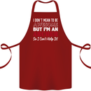 I Dont Mean to Be but Im an Archer Archery Cotton Apron 100% Organic Maroon
