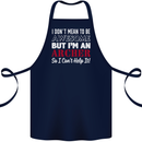 I Dont Mean to Be but Im an Archer Archery Cotton Apron 100% Organic Navy Blue