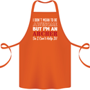 I Dont Mean to Be but Im an Archer Archery Cotton Apron 100% Organic Orange