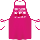 I Dont Mean to Be but Im an Archer Archery Cotton Apron 100% Organic Pink