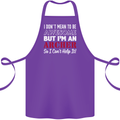 I Dont Mean to Be but Im an Archer Archery Cotton Apron 100% Organic Purple
