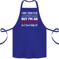 I Dont Mean to Be but Im an Archer Archery Cotton Apron 100% Organic Royal Blue