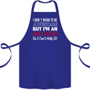 I Dont Mean to Be but Im an Archer Archery Cotton Apron 100% Organic Royal Blue