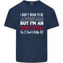 I Dont Mean to Be but Im an Archer Archery Kids T-Shirt Childrens Navy Blue