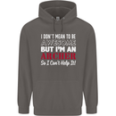 I Dont Mean to Be but Im an Archer Archery Mens 80% Cotton Hoodie Charcoal