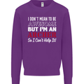 I Dont Mean to Be but Im an Archer Archery Mens Sweatshirt Jumper Purple