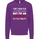 I Dont Mean to Be but Im an Archer Archery Mens Sweatshirt Jumper Purple