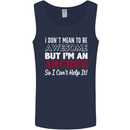 I Dont Mean to Be but Im an Archer Archery Mens Vest Tank Top Navy Blue