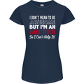 I Dont Mean to Be but Im an Archer Archery Womens Petite Cut T-Shirt Navy Blue