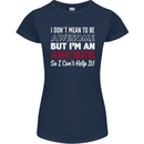 I Dont Mean to Be but Im an Archer Archery Womens Petite Cut T-Shirt Navy Blue