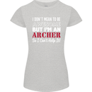 I Dont Mean to Be but Im an Archer Archery Womens Petite Cut T-Shirt Sports Grey