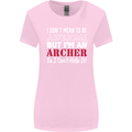 I Dont Mean to Be but Im an Archer Archery Womens Wider Cut T-Shirt Light Pink