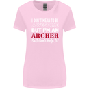 I Dont Mean to Be but Im an Archer Archery Womens Wider Cut T-Shirt Light Pink