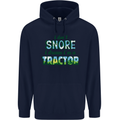 I Dont Snore I Dream Tractor Farmer Farming Childrens Kids Hoodie Navy Blue