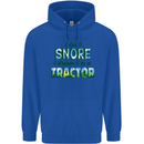 I Dont Snore I Dream Tractor Farmer Farming Childrens Kids Hoodie Royal Blue