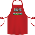 I Dont Snore I Dream Tractor Farmer Farming Cotton Apron 100% Organic Red