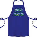 I Dont Snore I Dream Tractor Farmer Farming Cotton Apron 100% Organic Royal Blue