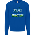 I Dont Snore I Dream Tractor Farmer Farming Kids Sweatshirt Jumper Royal Blue