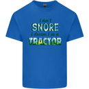 I Dont Snore I Dream Tractor Farmer Farming Kids T-Shirt Childrens Royal Blue