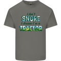 I Dont Snore I Dream Tractor Farmer Farming Mens Cotton T-Shirt Tee Top Charcoal