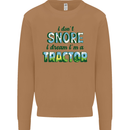 I Dont Snore I Dream Tractor Farmer Farming Mens Sweatshirt Jumper Caramel Latte