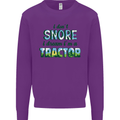I Dont Snore I Dream Tractor Farmer Farming Mens Sweatshirt Jumper Purple