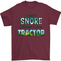 I Dont Snore I Dream Tractor Farmer Farming Mens T-Shirt Cotton Gildan Maroon