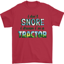 I Dont Snore I Dream Tractor Farmer Farming Mens T-Shirt Cotton Gildan Red