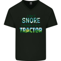 I Dont Snore I Dream Tractor Farmer Farming Mens V-Neck Cotton T-Shirt Black