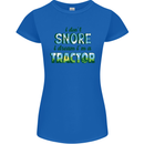 I Dont Snore I Dream Tractor Farmer Farming Womens Petite Cut T-Shirt Royal Blue
