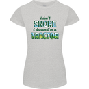 I Dont Snore I Dream Tractor Farmer Farming Womens Petite Cut T-Shirt Sports Grey