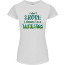 I Dont Snore I Dream Tractor Farmer Farming Womens Petite Cut T-Shirt White
