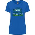 I Dont Snore I Dream Tractor Farmer Farming Womens Wider Cut T-Shirt Royal Blue