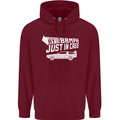 I Drive at 88mph Just in Case Funny Childrens Kids Hoodie Maroon
