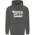 I Drive at 88mph Just in Case Funny Childrens Kids Hoodie Storm Grey