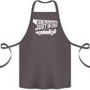 I Drive at 88mph Just in Case Funny Cotton Apron 100% Organic Dark Grey