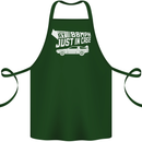I Drive at 88mph Just in Case Funny Cotton Apron 100% Organic Forest Green
