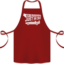I Drive at 88mph Just in Case Funny Cotton Apron 100% Organic Maroon