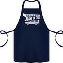 I Drive at 88mph Just in Case Funny Cotton Apron 100% Organic Navy Blue