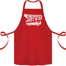 I Drive at 88mph Just in Case Funny Cotton Apron 100% Organic Red