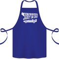 I Drive at 88mph Just in Case Funny Cotton Apron 100% Organic Royal Blue