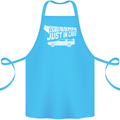 I Drive at 88mph Just in Case Funny Cotton Apron 100% Organic Turquoise