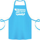 I Drive at 88mph Just in Case Funny Cotton Apron 100% Organic Turquoise