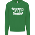 I Drive at 88mph Just in Case Funny Kids Sweatshirt Jumper Irish Green
