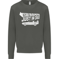 I Drive at 88mph Just in Case Funny Kids Sweatshirt Jumper Storm Grey