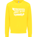 I Drive at 88mph Just in Case Funny Kids Sweatshirt Jumper Yellow
