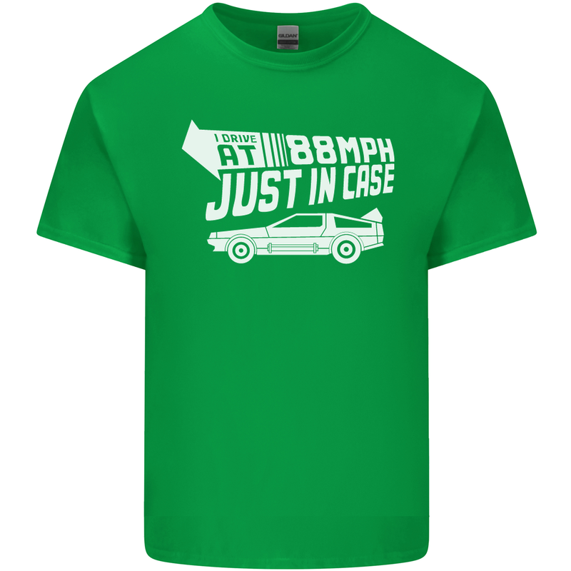 I Drive at 88mph Just in Case Funny Kids T-Shirt Childrens Irish Green