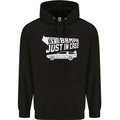 I Drive at 88mph Just in Case Funny Mens 80% Cotton Hoodie Black